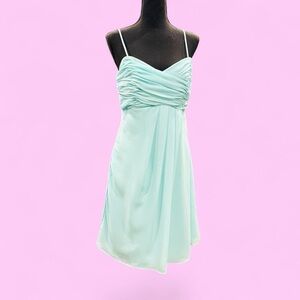 Elegant Mint Green Spaghetti Strap Dress